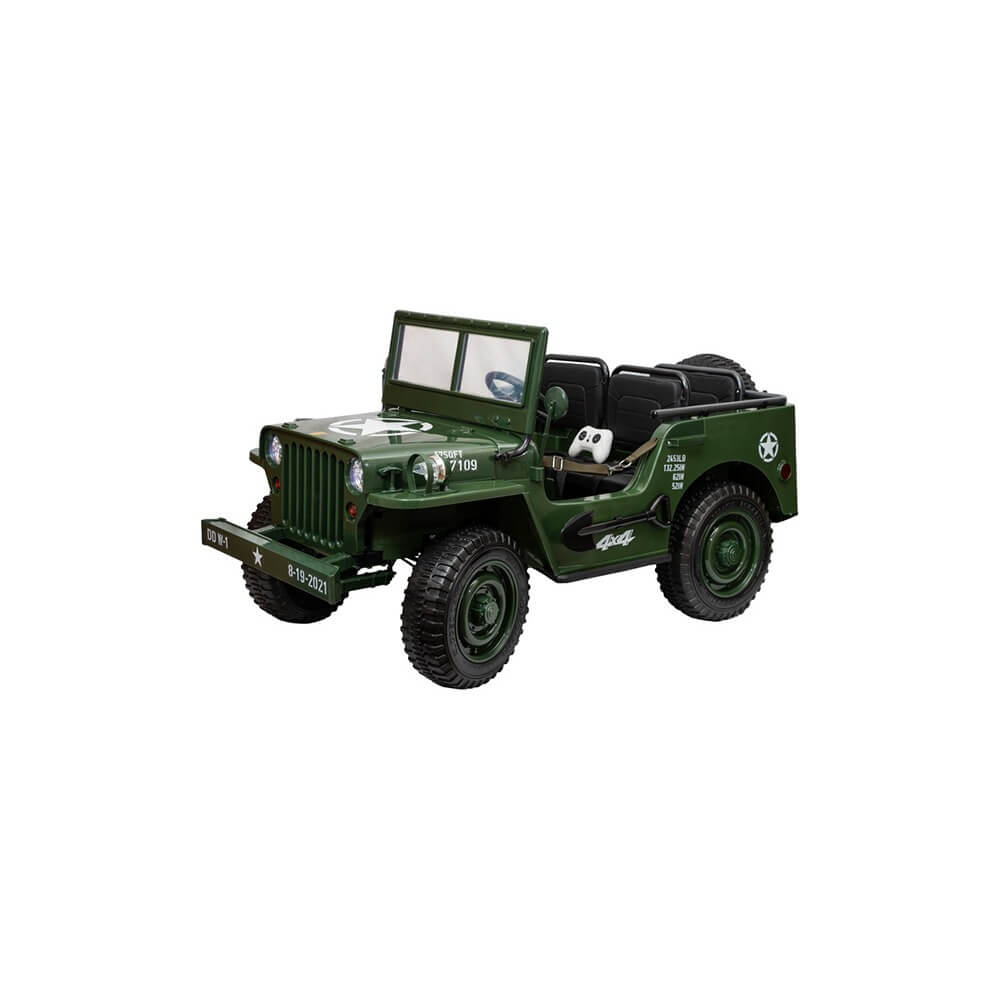 Детский электротранспорт Toyland Jeep Willys YKE 4137 Army green - фото 1