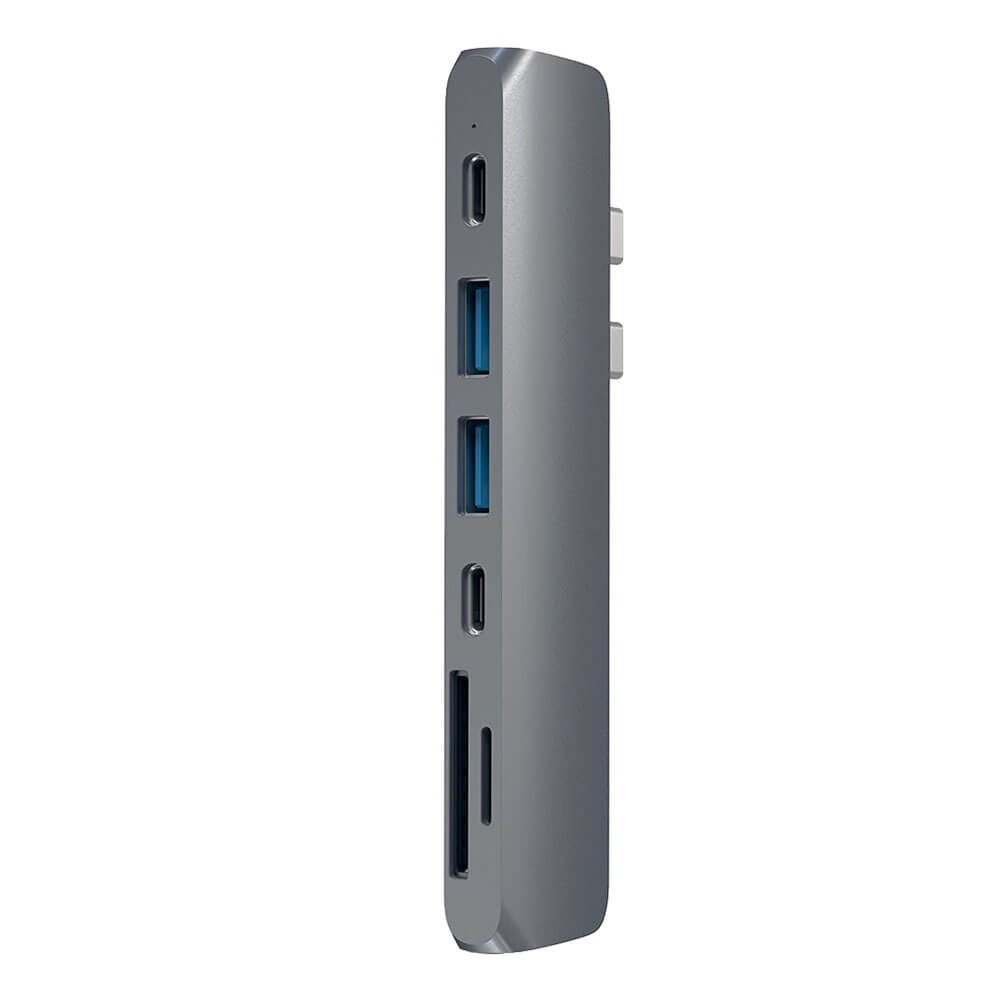 USB разветвитель Satechi Aluminum Pro Hub для Macbook Pro (USB-C) Space Gray
