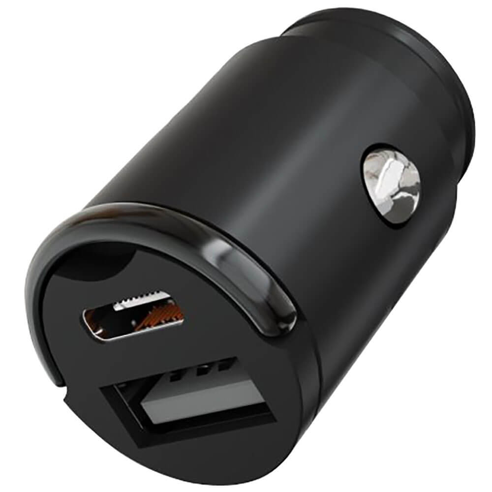 Автомобильное зарядное устройство VLP 38W (USB-C+USB-A) чёрный