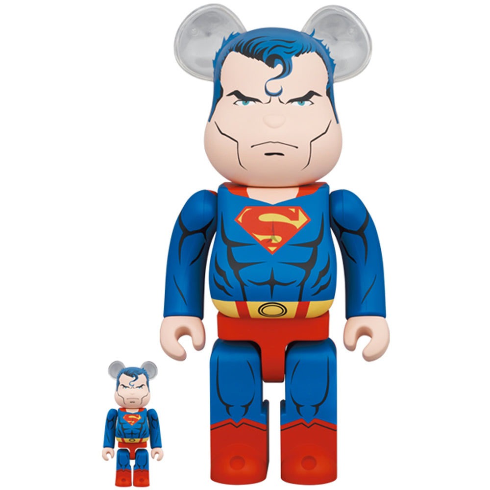 Фигура Bearbrick Medicom Toy Set Superman Batman Hush 400% and 100%