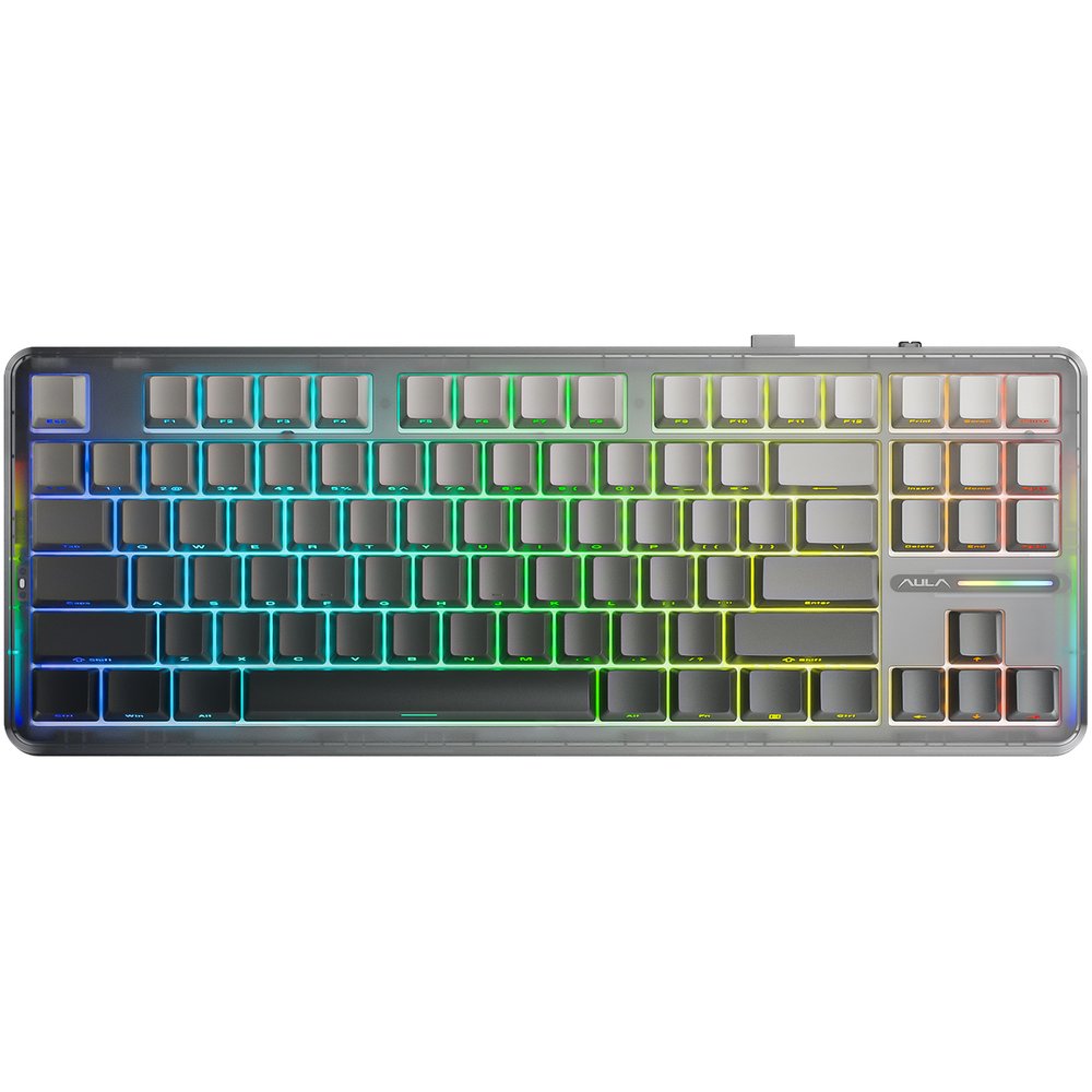 Клавиатура AULA F87 3 в 1 серый, переключатели Reaper/боковая гравировка (Рус)