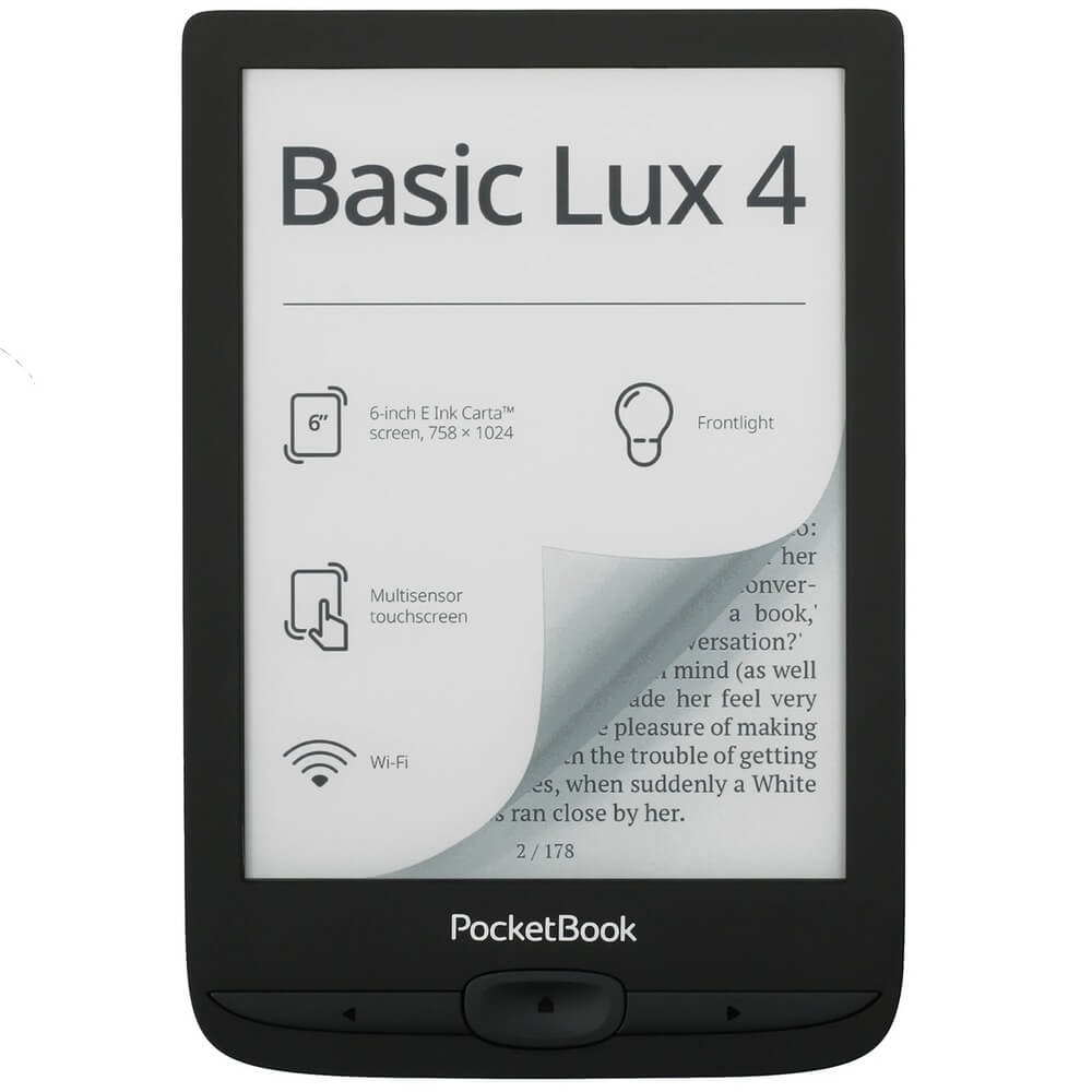 Электронная книга PocketBook 618 Basic Lux 4 Ink Black (PB618-P-WW)