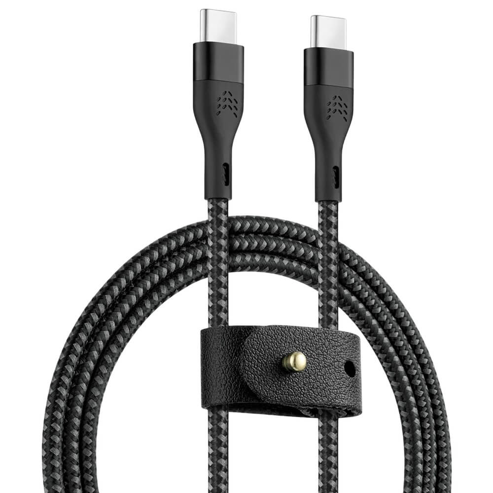 Кабель Rocket Urban USB-C/USB-C 1 м, чёрно-серый