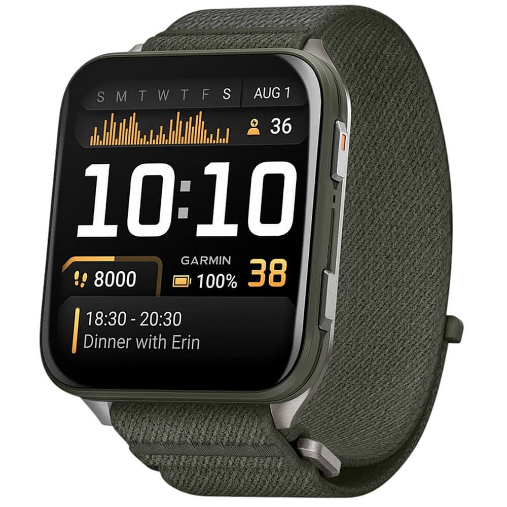 Смарт-часы Garmin Venu X1 Black с нейлоновым ремешком Moss ComfortFit (010-02980-03)