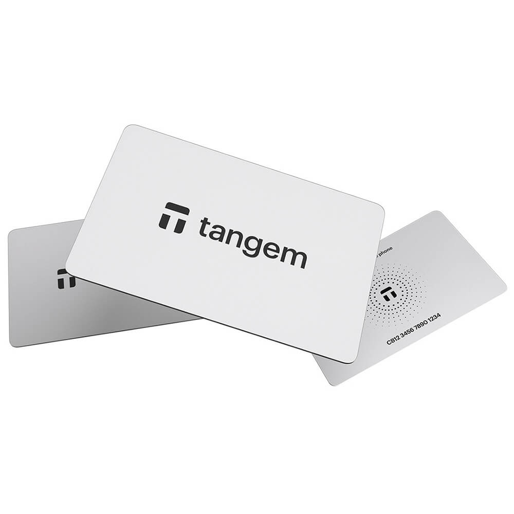 Криптокошелёк Tangem Wallet White 2.0 мультивалютный, набор из 3 карт (TG130X3-B)