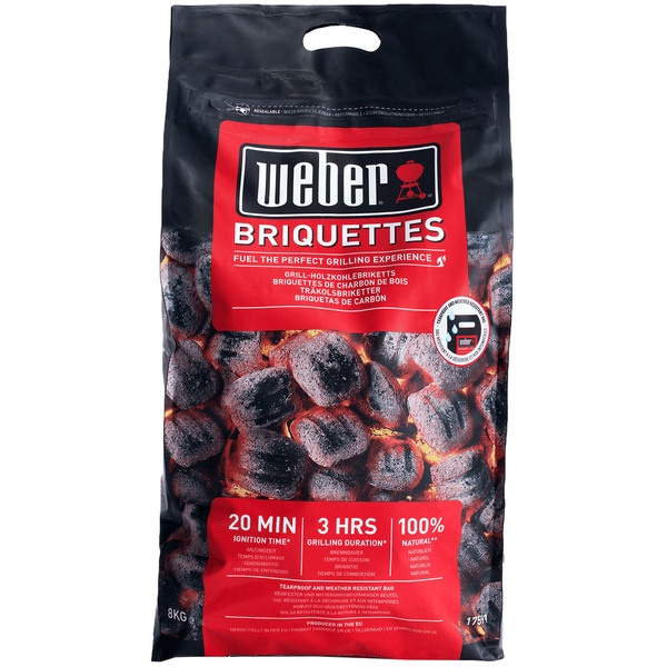Угольные брикеты Weber Briquettes 8 кг 17591 Briquettes 8 кг 17591 угольные брикеты - фото 1