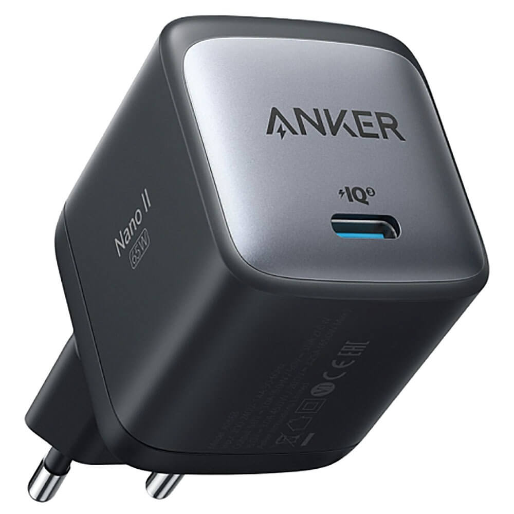Зарядное устройство Anker PowerPort II Nano GaN A2663G11 (USB Type-C), чёрный PowerPort II Nano GaN A2663G11 (USB Type-C), чёрный - фото 1