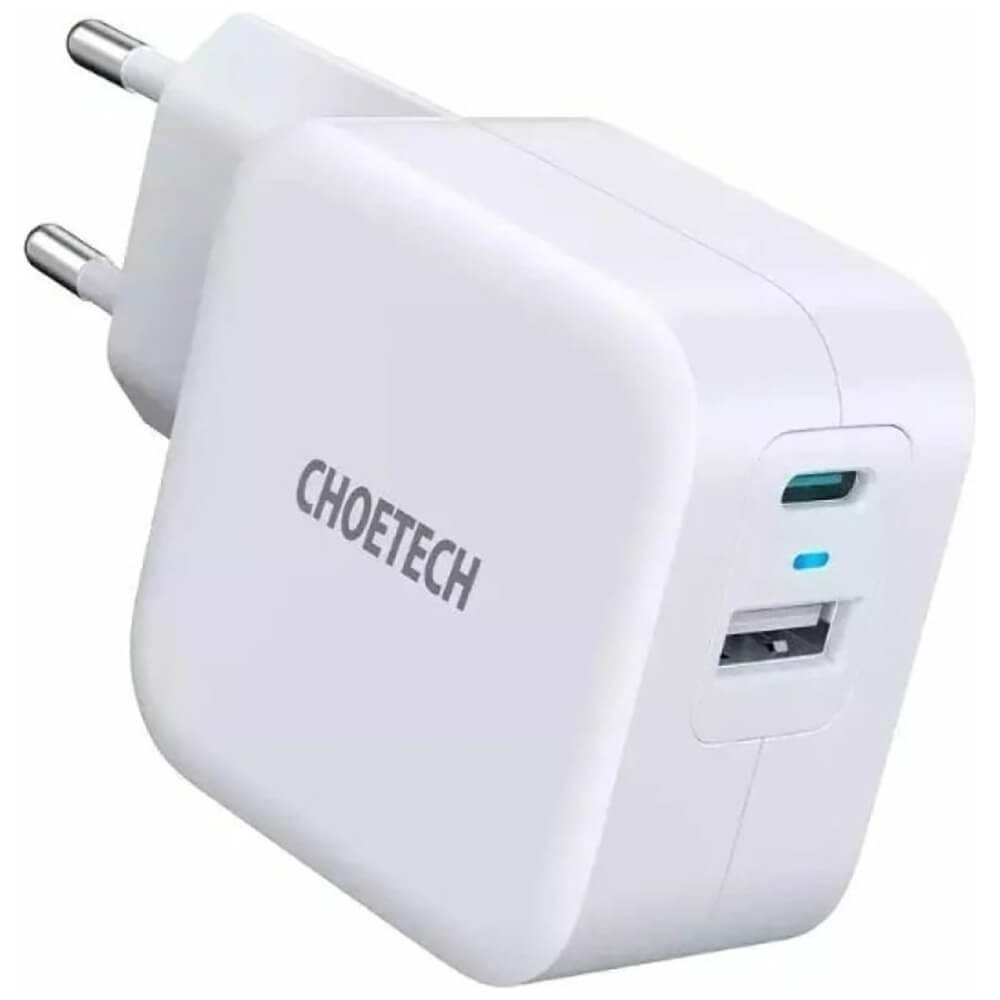 Зарядное устройство Choetech PD5002-EU USB-C/USB-A белый