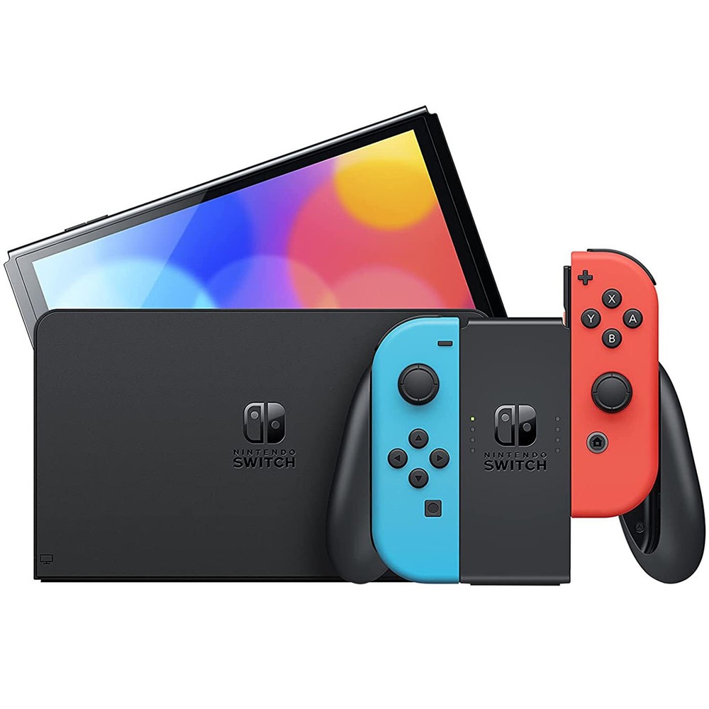 Игровая приставка Nintendo Switch OLED неоновый синий/неоновый красный