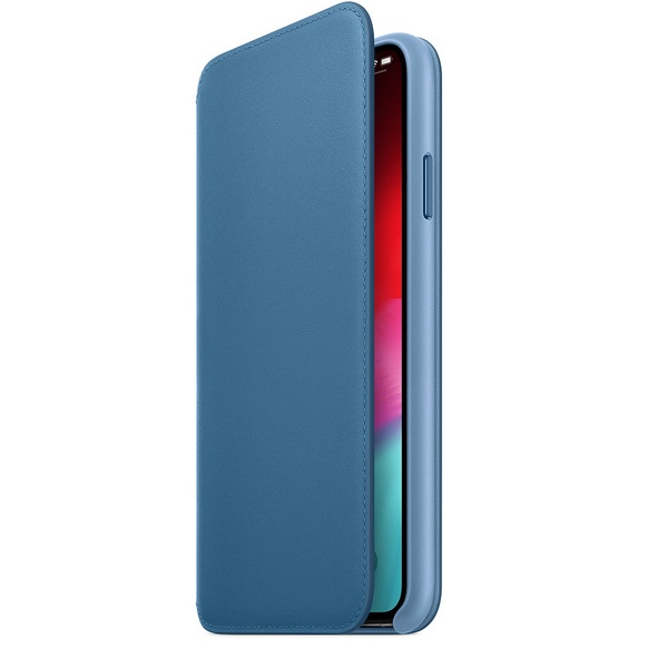 Чехол для смартфона Apple iPhone XS Max Leather Folio, голубой - фото 1
