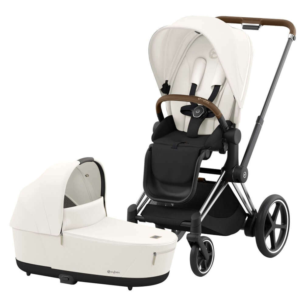 Детская коляска Cybex Priam IV Chrome Brown 2в1 Off White 145000₽