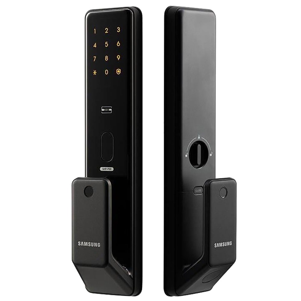Биометрический электронный дверной замок Samsung SHP-P50 чёрный