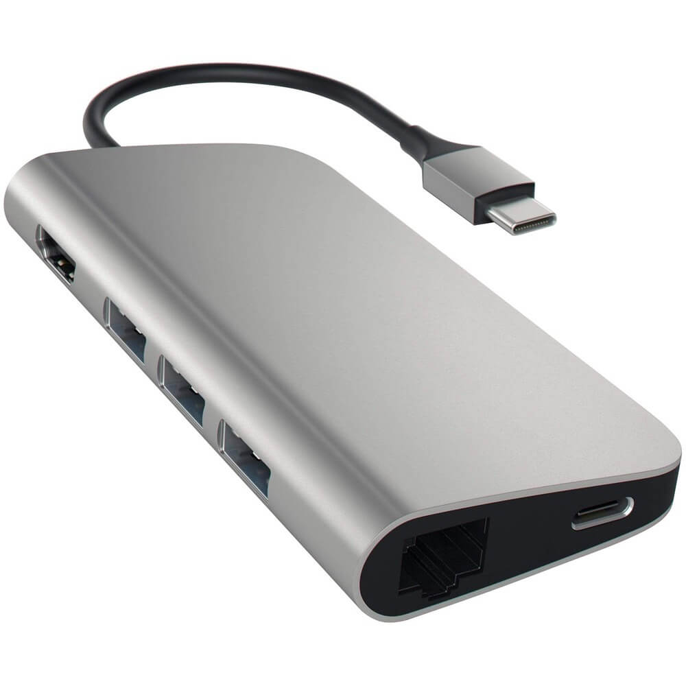USB разветвитель Satechi Aluminum Multi-Port Adapter 4K with Ethernet Space Grey