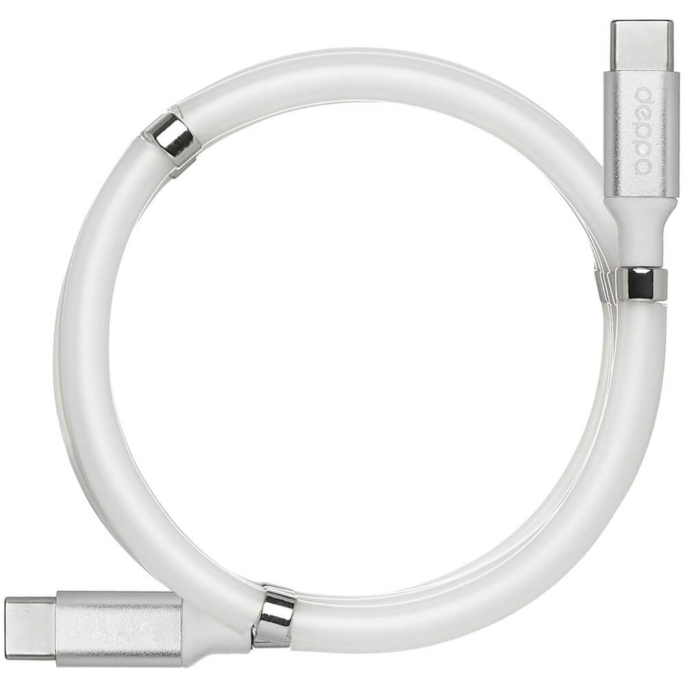Кабель Deppa USB-C-USB-C, USB 2.0, 1.5 м, белый - фото 1