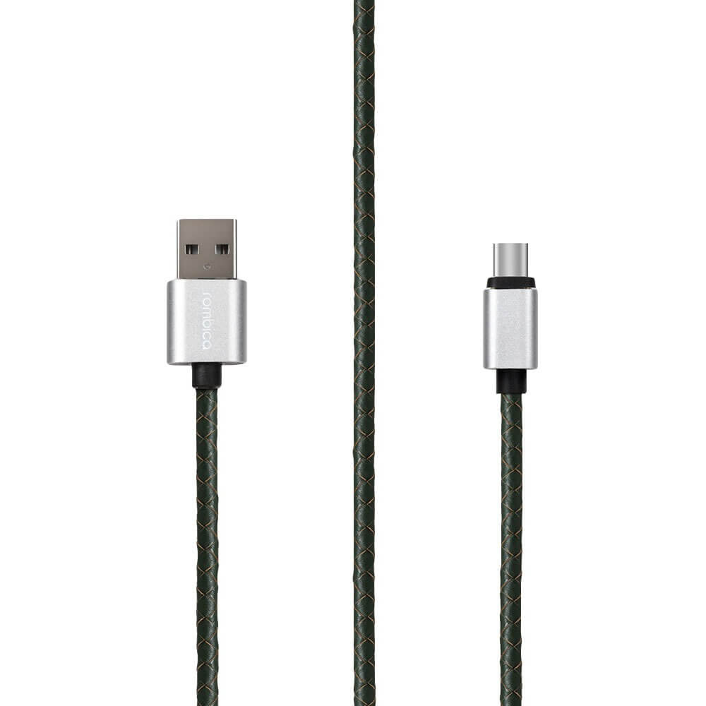 Кабель Rombica USB-USB Type-C, 1 м, темно-зеленый (cl-01)