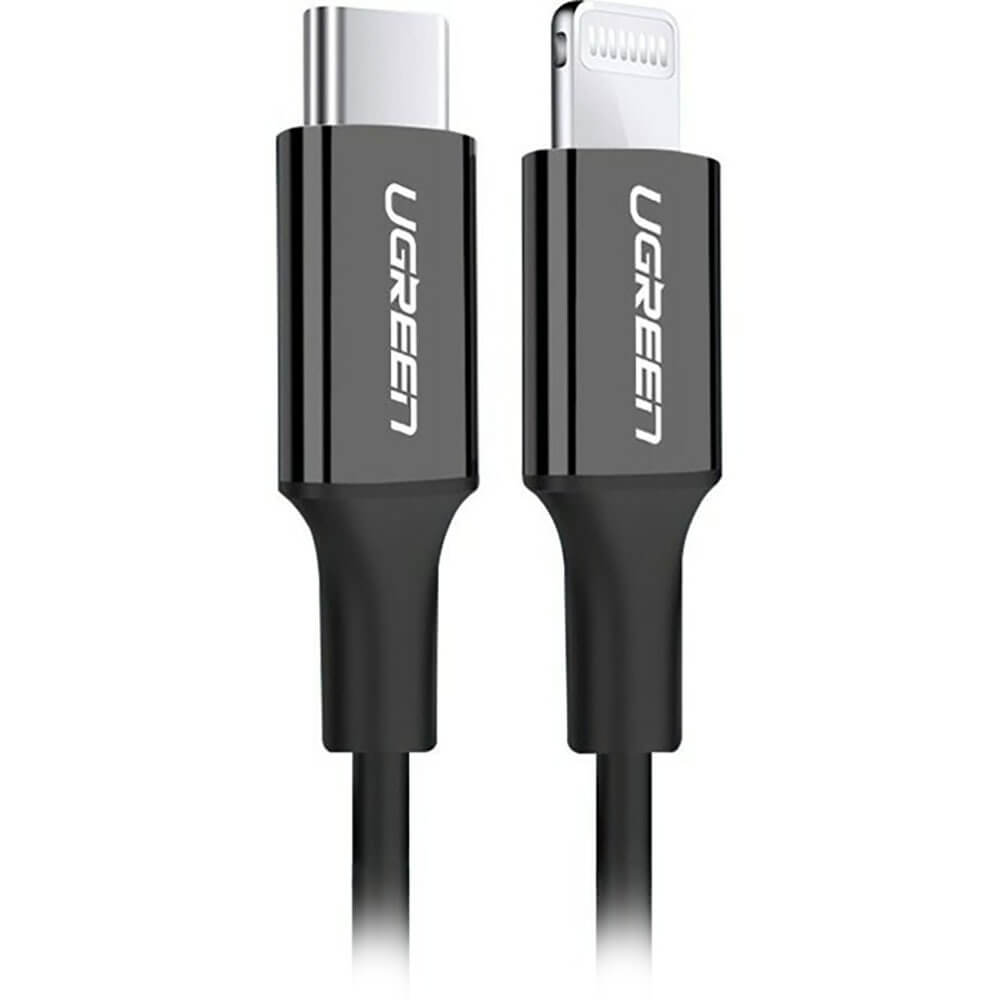 Кабель Ugreen 60751 USB Type-C-Lightning 1 м, чёрный