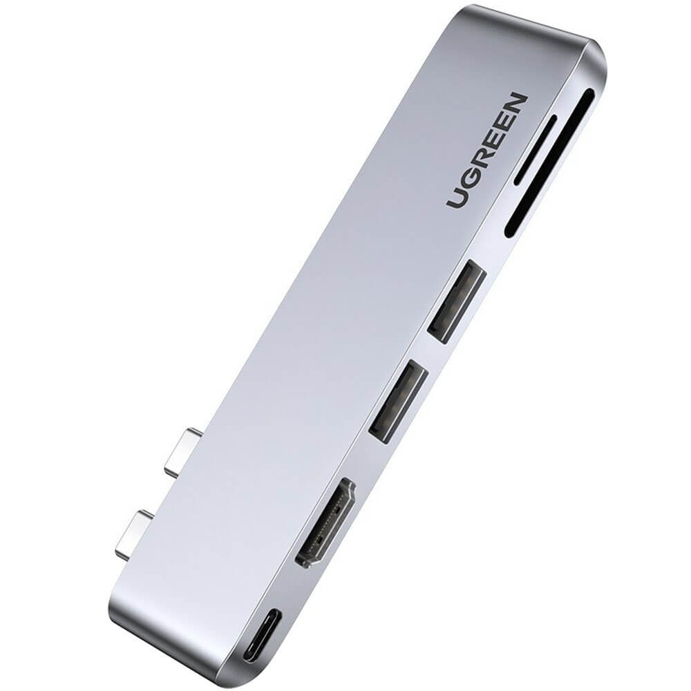 USB разветвитель Ugreen для MacBook, серый (80856) для MacBook, серый (80856) - фото 1