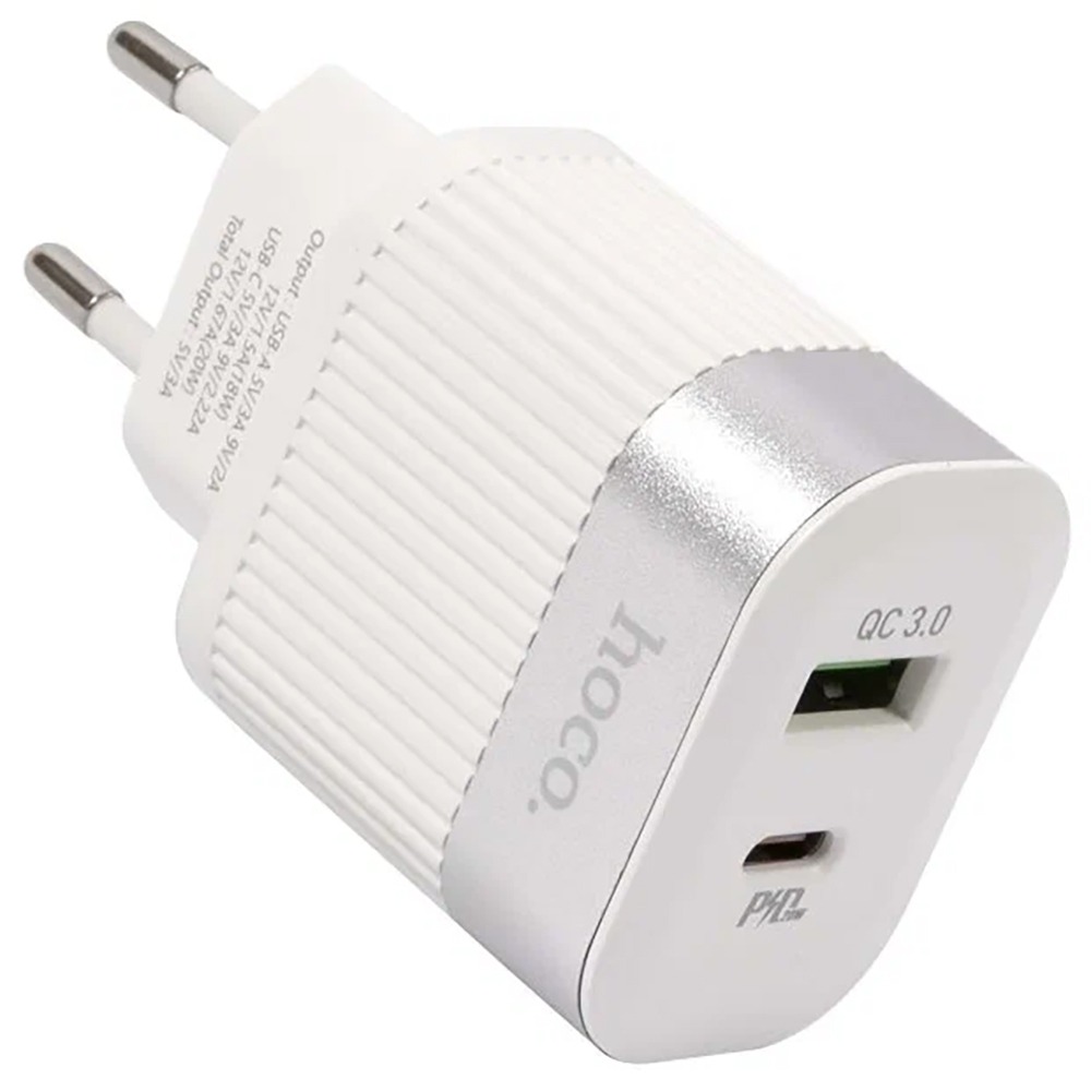Зарядное устройство Hoco RC4 USB Type-C, белый - фото 1