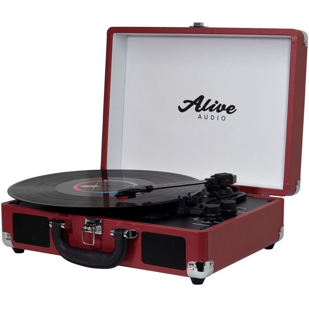 Проигрыватель виниловых пластинок Alive Audio Glam Cherry GLM-01-CH, цвет красный