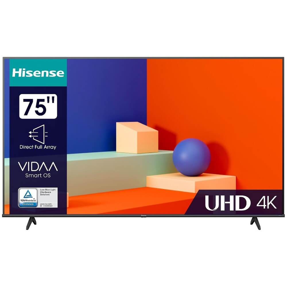 Телевизор Hisense 75A6K, цвет чёрный - фото 1
