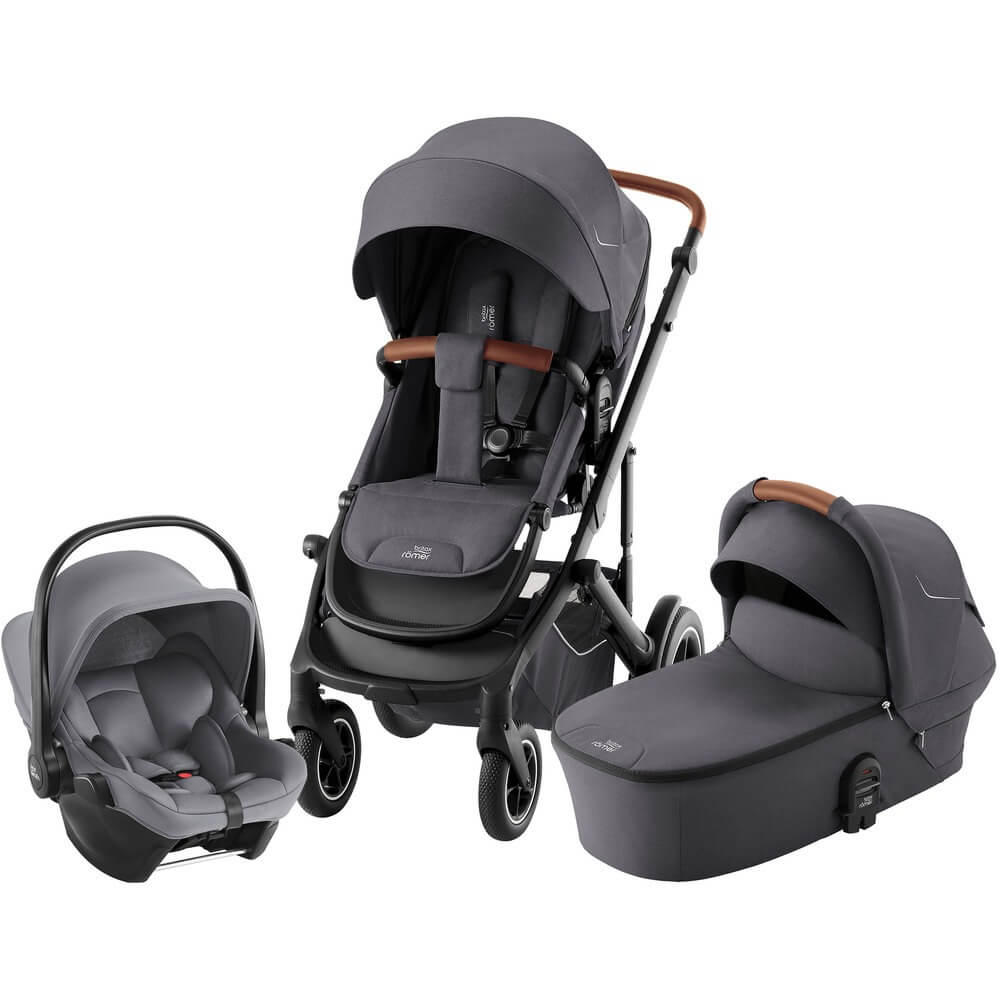 Набор детская коляска Britax Roemer Smile 5Z Midnight Grey автокресло Baby-Safe Core Frost Grey 124390₽