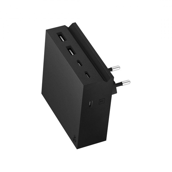 Зарядное устройство USBepower HIDE PD, 5 IN 1, 2 USB-A / 3 USB-C, Black