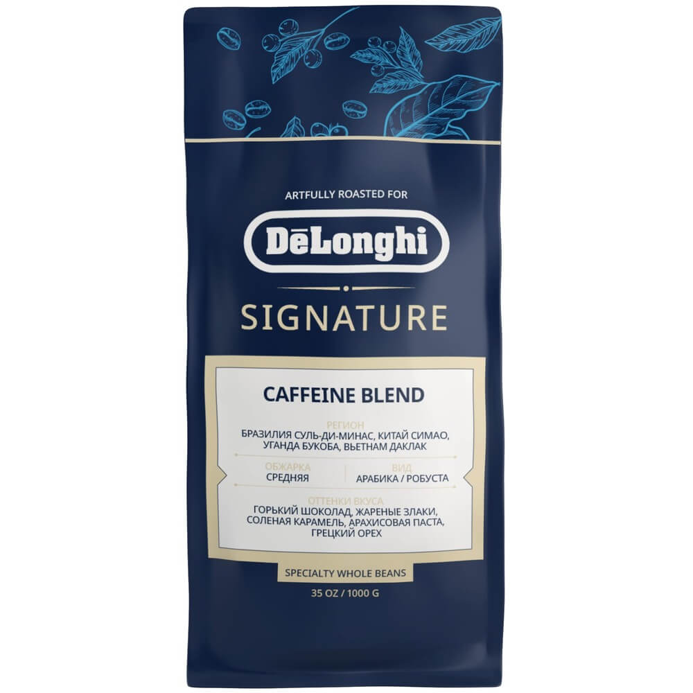 Кофе в зернах Delonghi Caffeine Blend