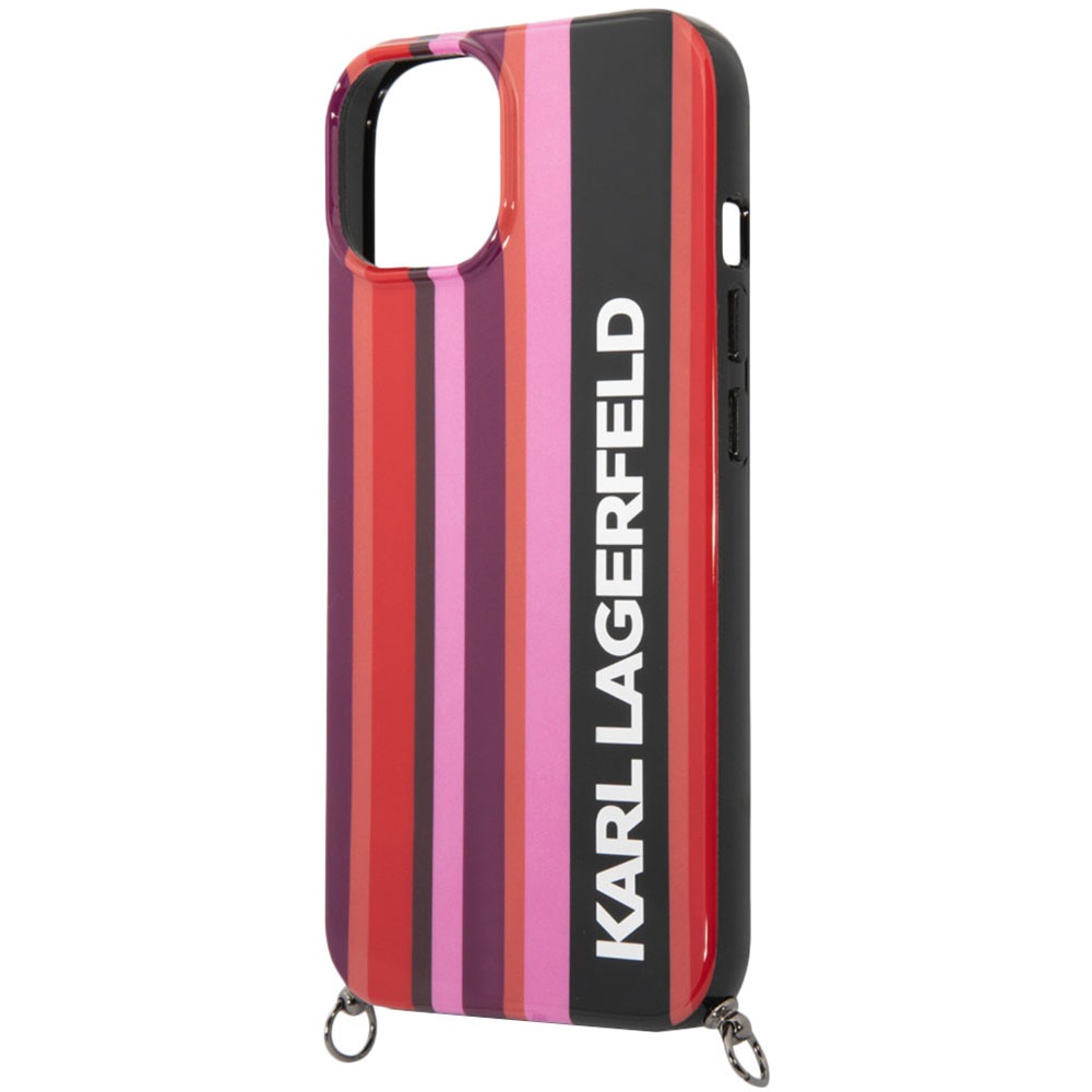 Чехол Karl Lagerfeld Color Stripes для iPhone 14 Plus, розовый