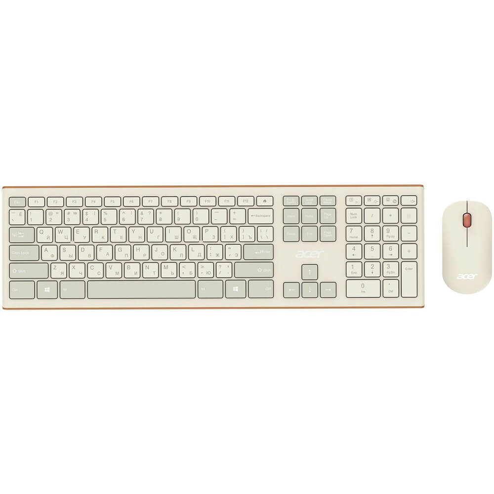 Комплект клавиатуры и мыши Acer OCC200 бежево-коричневый