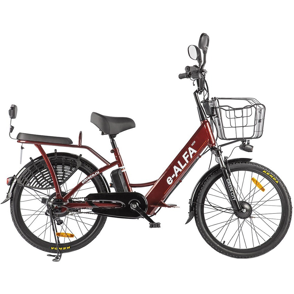 Электровелосипед Green City e-ALFA New 2153 коричневый