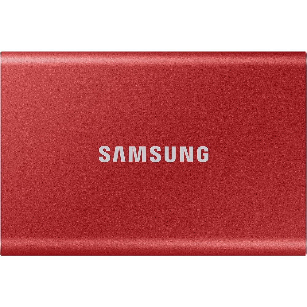 Внешний жесткий диск  Samsung SSD T7 Portable 1TB красный (MU-PC1T0R/WW)