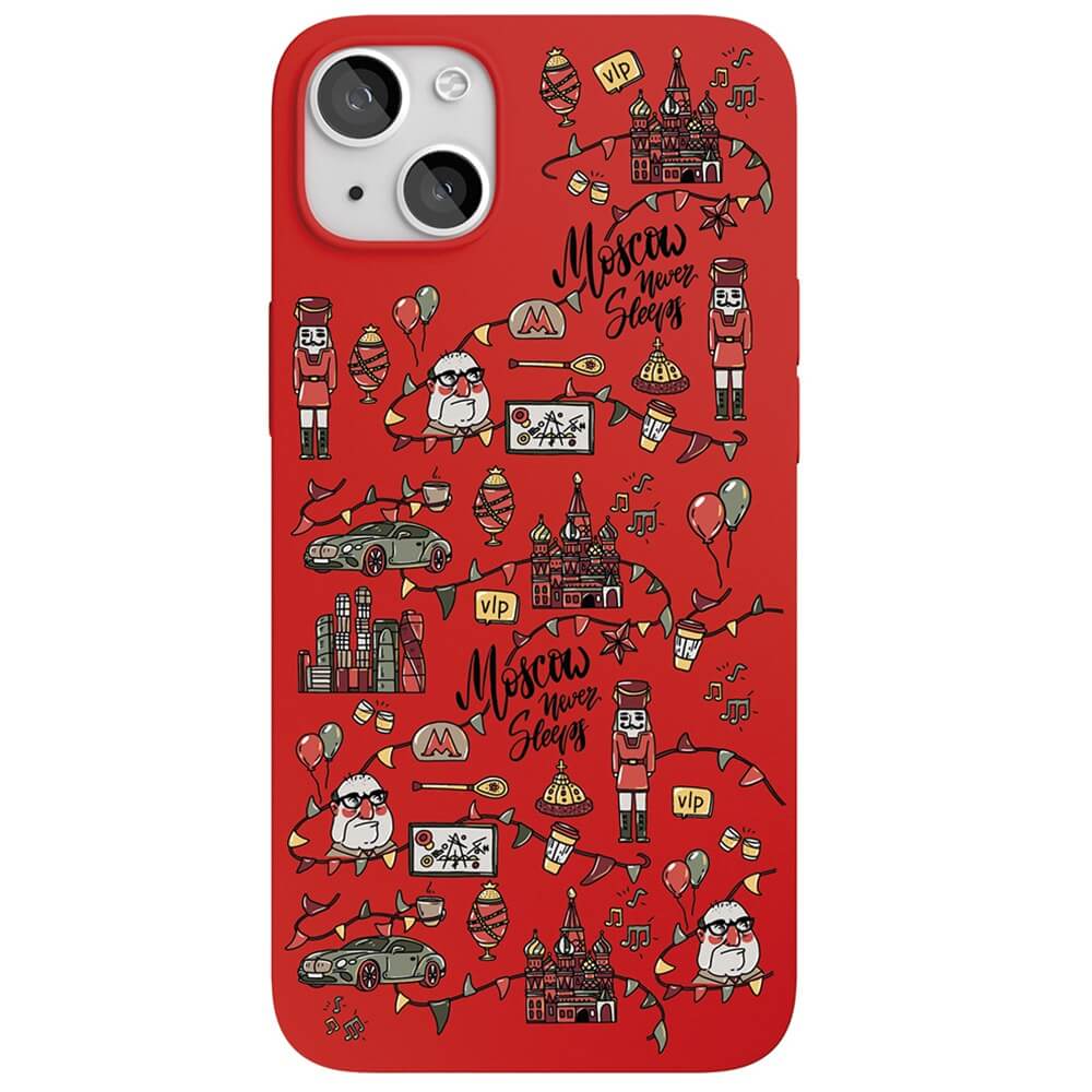 Чехол VLP Art Collection Moscow для iPhone 13, красный