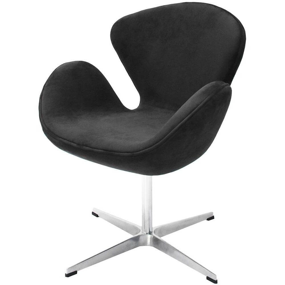 Кресло Кресло Bradex Home Swan Chair FR 0650, цвет графитовый