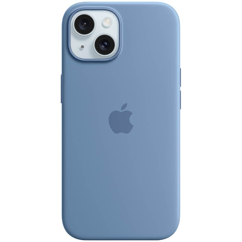 Чехол Apple для iPhone 15 Silicone Case MagSafe голубой