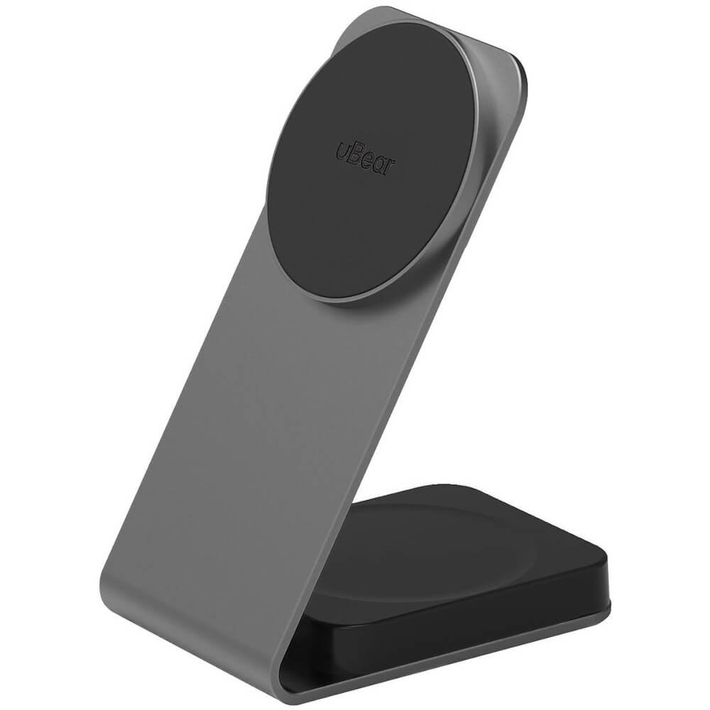 Беспроводное зарядное устройство uBear Level 2 в 1 WL11SG21-AD серый 7790₽