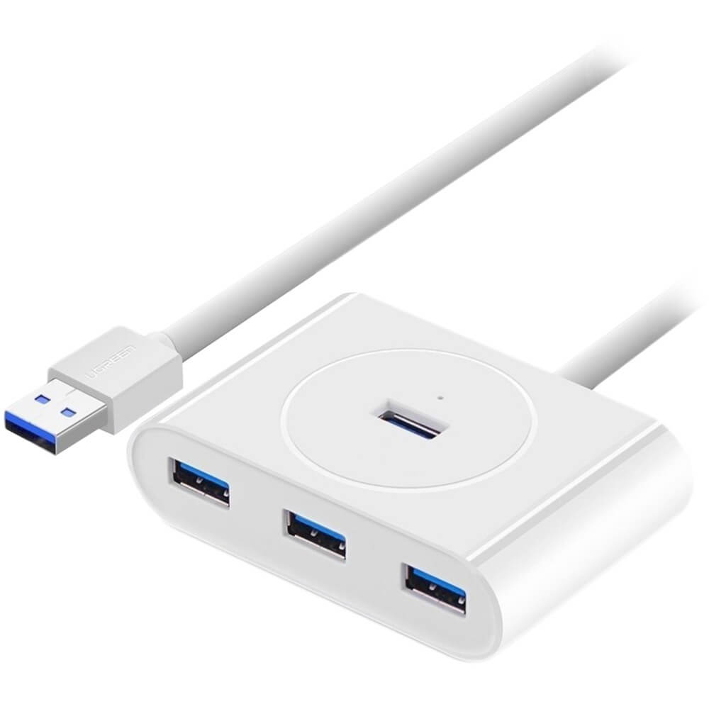 USB разветвитель Ugreen Hub 4 In 1 USB 3.0, белый (20283)
