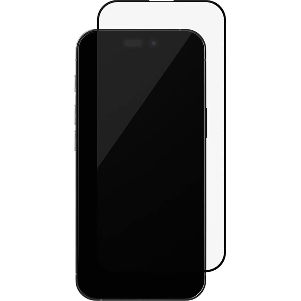 Защитное стекло uBear Extreme Nano для iPhone 16 чёрная рамка