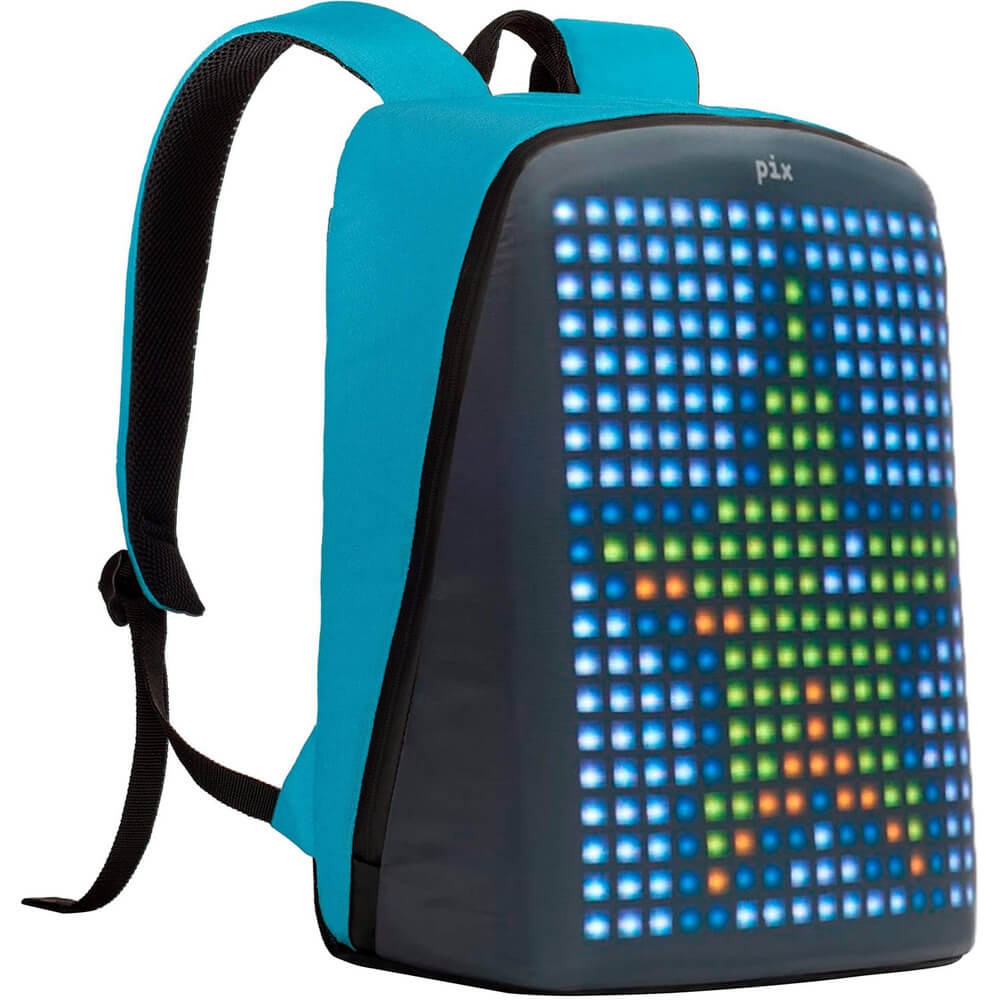Рюкзак Pix Backpack с LED дисплеем (Power Bank в комплекте), голубой Backpack с LED дисплеем, голубой - фото 1