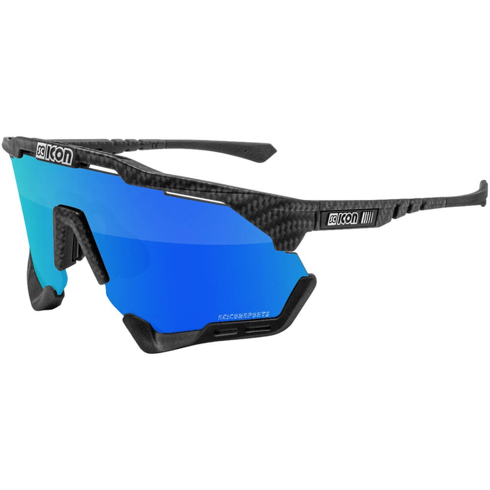 Спортивные очки Scicon Aeroshade XL Carbon Matt/Multimirror Blue
