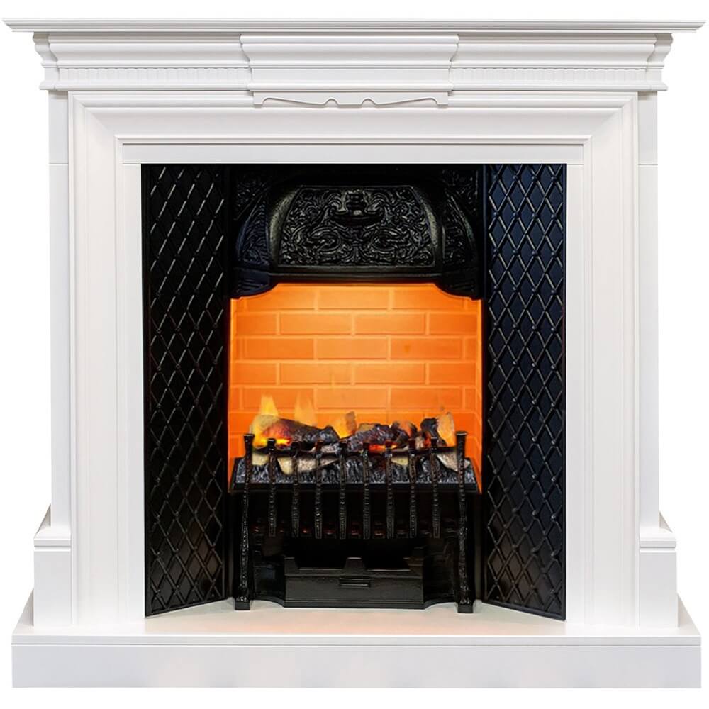 Камин Dimplex Chelsea (Белый) + Cassette (400 LNH-INT) с дровами