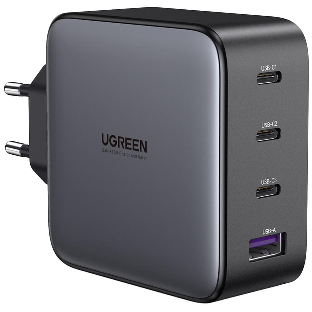 Зарядное устройство Ugreen GaN Tech Fast Charger (USB, USB Type-C), чёрный GaN Tech Fast Charger (USB, USB Type-C), чёрный - фото 1