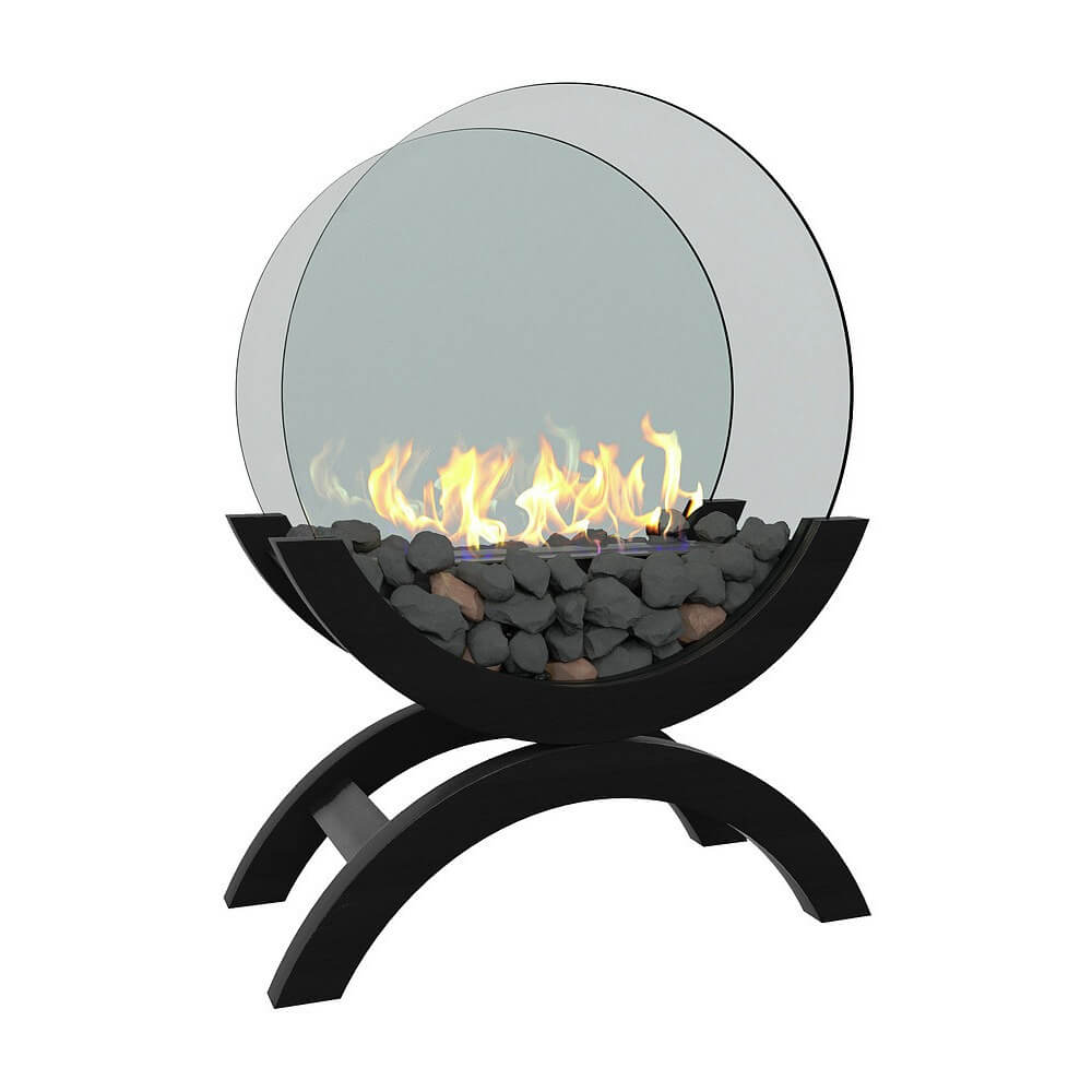 Камин ZeFire Iris средний, чёрный