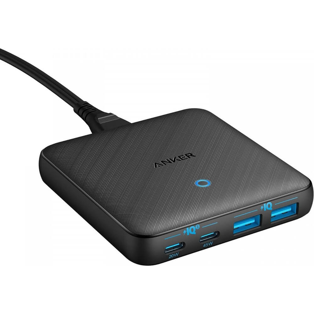 Зарядное устройство Anker PowerPort Atom III Slim A2046 (USB-C, USB-A), чёрный