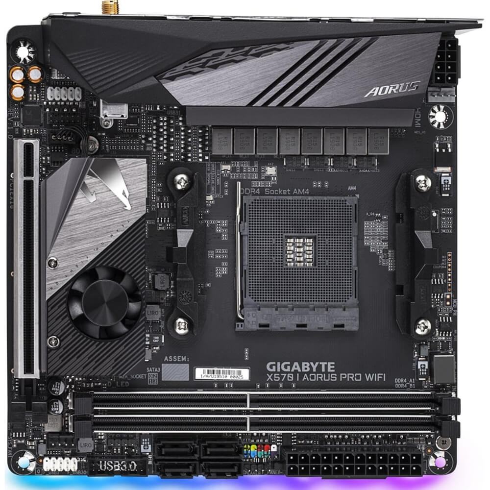 Материнская плата Gigabyte AMD X570 SAM4 MITX X570 I AORUS PRO WIFI - фото 1