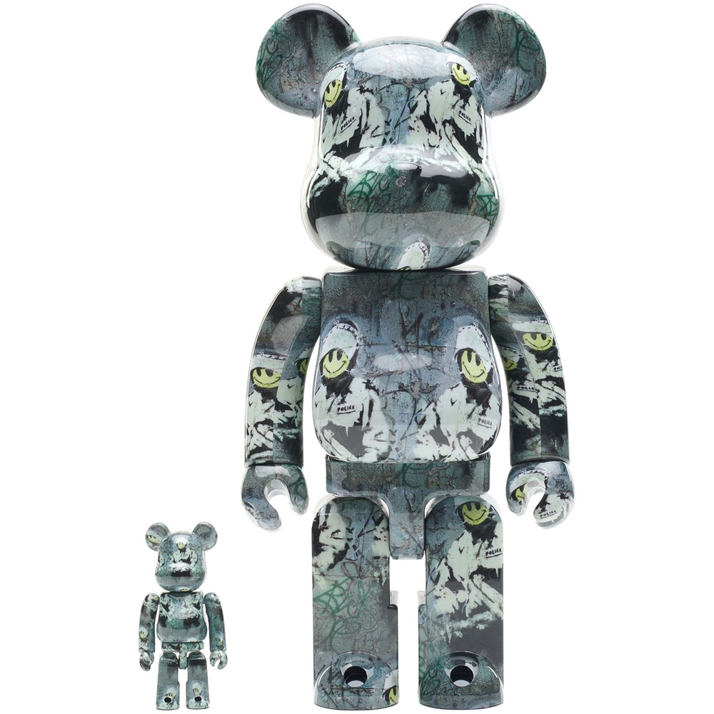 Фигура Bearbrick Medicom Toy Riot Cop Brandalism x Banksy 400% and 100%
