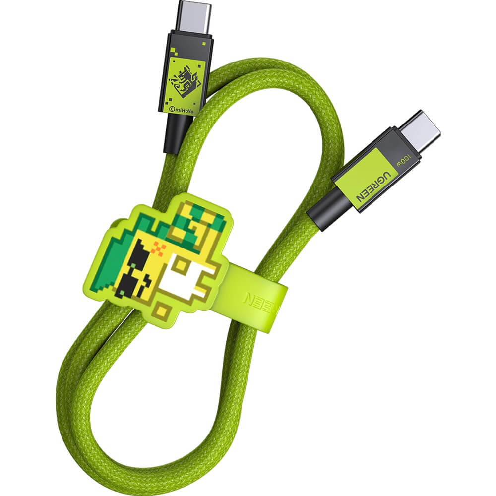 Кабель Ugreen Genshin Impact USB Type-C/USB Type-C 1 м зелёный (45063GI)