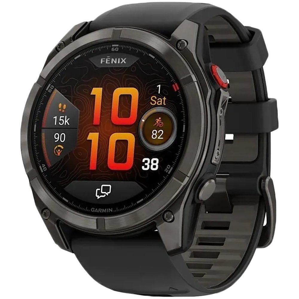Смарт-часы Garmin Fenix 8 Pro 51 мм Amoled Sapphire Carbon Gray DLC Titanium чёрный ремешок (010-03199-01)