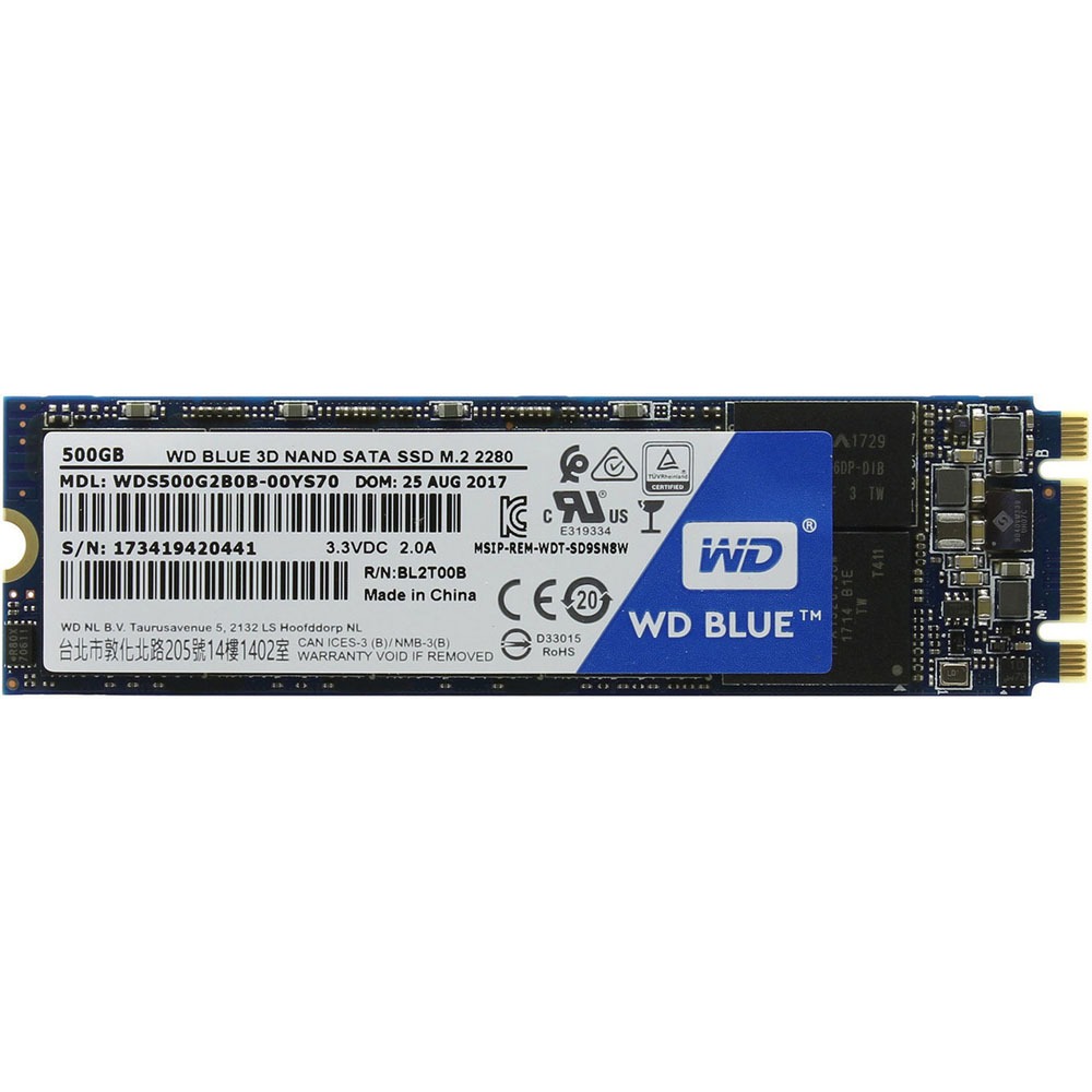 Жесткий диск Western Digital 500GB Blue WDS500G2B0B 869000₽