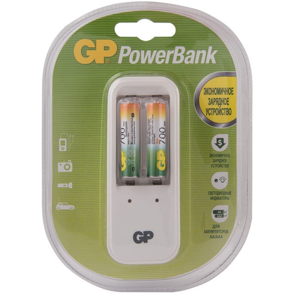 Зарядное устройство GP PowerBank 410GS70-2CR2 /10 (PB410GS70-CR2) PowerBank 410GS70-2CR2 /10 (PB410GS70-CR2) - фото 1