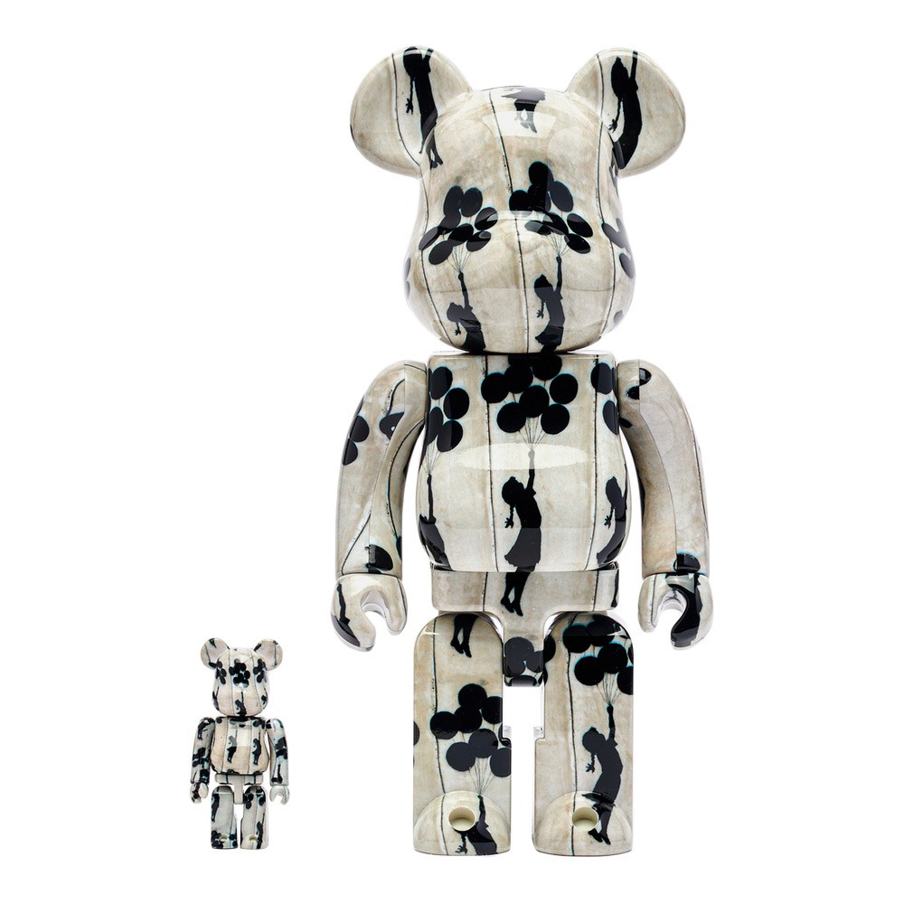 Фигура Bearbrick Medicom Toy Flying Balloon Girl Banksy 400% and 100%